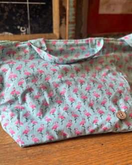 Borsa mare cotone e spugna Flamingo